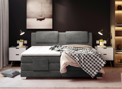 Textil Design Bett Doppel Betten Luxus Ehe Boxspring Hotel Matratze Schlafzimmer