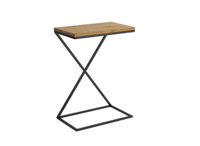Beistelltisch Massiv Holz Wohnzimmer Tisch Edelstahl Tisch Konsole