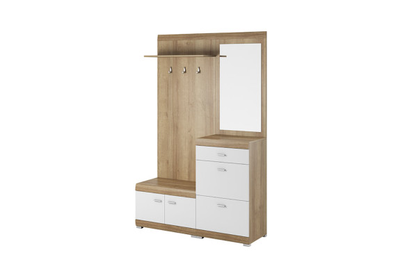 Garderobe Garderobenset Flur Dielen Set Aufbewahrung Schrank Tür Neu