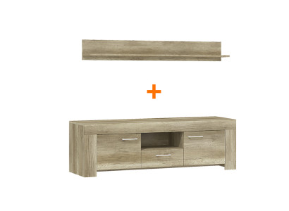Regal + RTV Schrank Sideboard Fernseh SRTV155+P155 Fernseh Wand