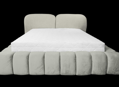 Luxus Bettrahmen 180x200 cm Farbe Grau Kopfteil Betten Schlafzimmer Möbel
