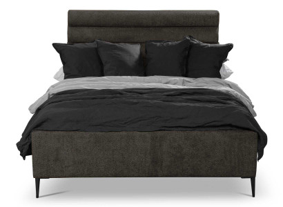 Textil Bett Grau Design Luxus Doppel Schlafzimmer Betten Doppelbett