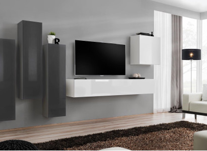 Wohnzimmer Set Wohnwand Wandschrank TV-Ständer Designer Garnitur Neu Möbel