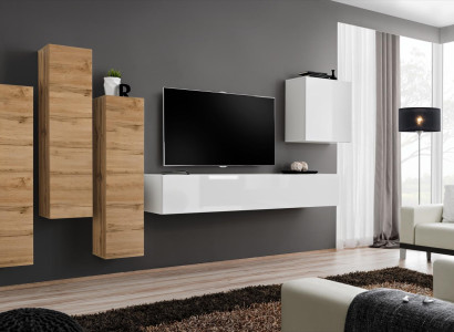 Wohnzimmer Wohnwand Wandschrank Sideboard Einrichtung TV Ständer Modern