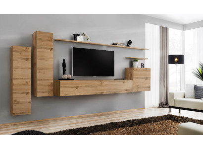 Braun Wohnwand Wohnzimmer Möbel Modern Wandregale Designer Stil Neu TV-Ständer
