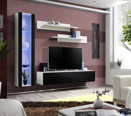 Luxus Set 4tlg Designer Wohnwand Wohnzimmermöbel TV Ständer Einrichtung Möbel