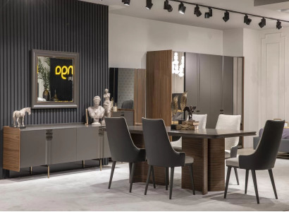 Luxus Esszimmer Set Esstisch 6x Stühle Sideboard Essgruppen Essgarnitur 8 tlg