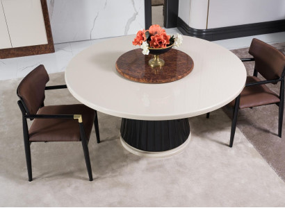 Esszimmer set Modern Esstisch + 4x Stühle Tisch Holz Polsterstuhl 5tlg. Neu