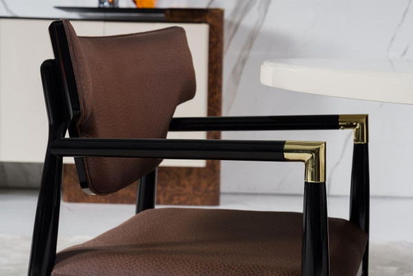 Esszimmer set Modern Esstisch + 4x Stühle Tisch Holz Polsterstuhl 5tlg. Neu