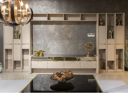 Wohnwand Designer Wohnzimmermöbel Wandschrank Wand Regal Wohnwände