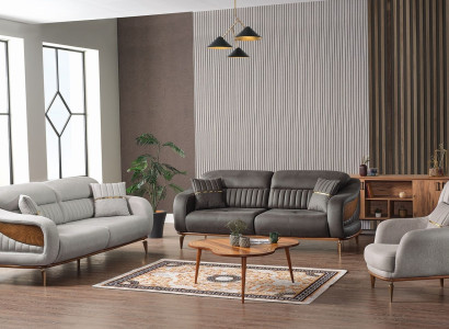 Sofagarnitur 3+3+1 Sitzer Modern Relax Sessel Modern Stil 3tlg Luxus Wohnzimmer Neu