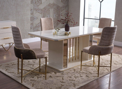 Esszimmer Set Luxus 6x Stühle+Esstisch Essgruppe Garnitur Lehnstühle Anrichte