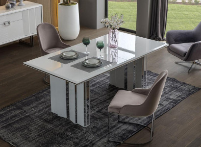 Esszimmer Set Luxus 6x Stühle+Esstisch Essgruppe Garnitur Lehnstühle Neu Modern