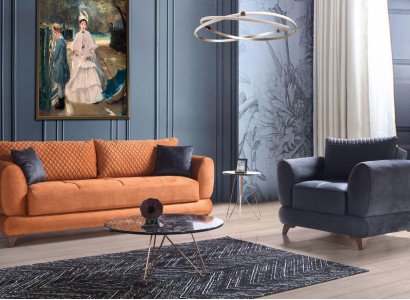 Klassisch Sofagarnitur 3+1 Sitzer Sofa 32er Komplett Set Relax Sessel 2tlg. Neu
