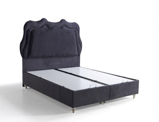 Bett Design Betten Luxus Betten Polster Schlafzimmer Möbel Modern Schwarz
