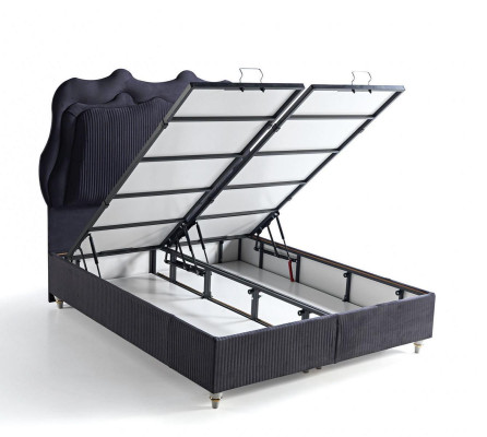 Bett Design Betten Luxus Betten Polster Schlafzimmer Möbel Modern Schwarz