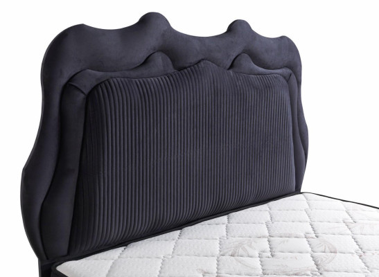 Bett Design Betten Luxus Betten Polster Schlafzimmer Möbel Modern Schwarz