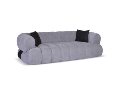 Graues Polstersofa Luxus 3-Sitzer Couch Polster Wohnzimmer Sofas Couchen