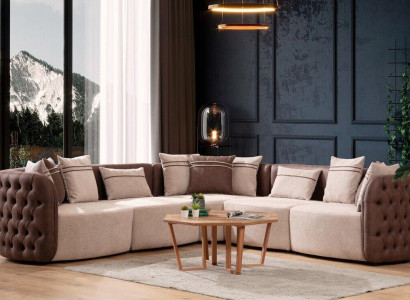 Sofa Möbel Wohnlandschaft Luxus Modern Eckgarnitur Ecksofa L-form Polster