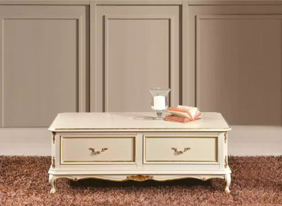 Designer weißer Luxus Couchtisch für Wohnzimmer klassischer Holztisch