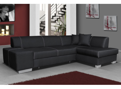 Design Ecksofa Schlafsofa Bettfunktion Couch Sofas Leder Textil Polster Neu