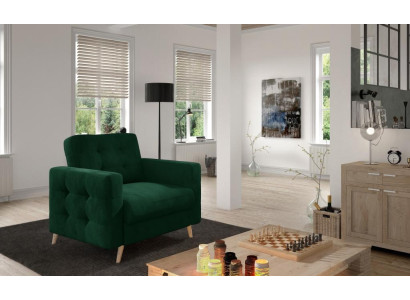 Sessel Stuhl Esszimmer Fernseh Lounge Sitz Grün Modern Design Polsterstuhl Neu
