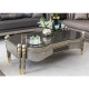 Glas/Metall soffbord