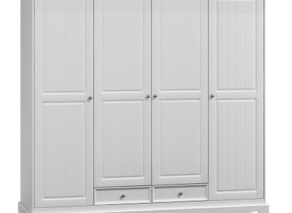 Kleiderschrank Schränke Schrank Schrankwand Klassische Holz Landhaus Weiß Neu