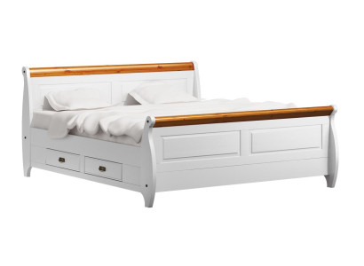 Luxus Bett Doppelbett Landhaus Stil Doppelbetten Weiß Schlafzimmer