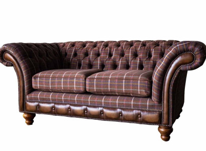 Chesterfield Zweisitzer Möbel 2 Sitzer Sofa Couch Polster Lounge Couchen