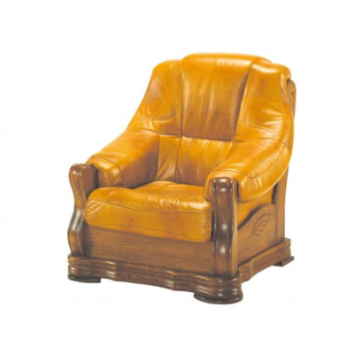 Wohnzimmer Leder Holz Möbel Garnitur 3+2+1 Sofa Couch Polster Sitz