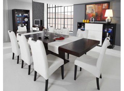 Komplett Set Esstisch + 6 Stühle Esszimmer Set Ess Gruppe Holz Tisch