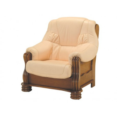 Klassik Sofagarnitur Holz 3+1 Komplettes Set Sitz Polster Couchgarnitur