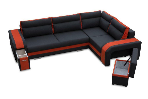 Ecksofa Wohnzimmer Schlaf Sofa Couchen Couch Garnitur L Form Stoff