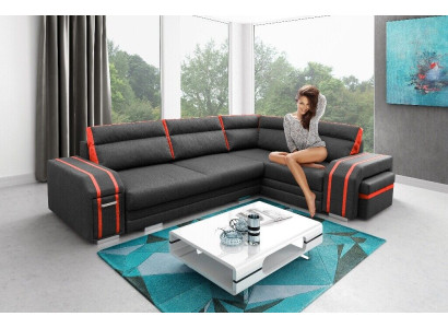 Polstersofa Loungesofa Couch Sitzgruppe Wohnzimmer Kissen Sofa Ecksofa