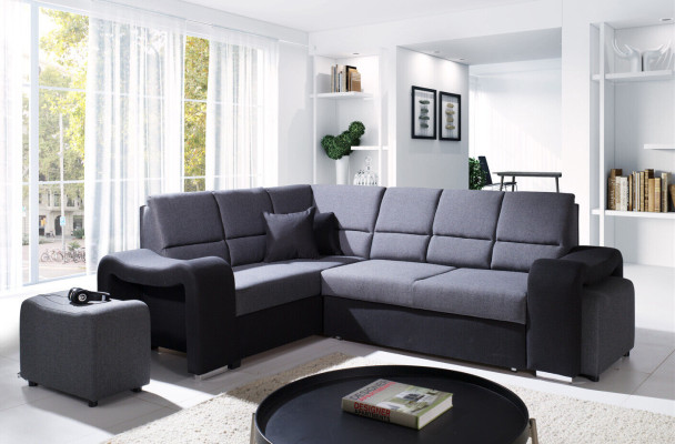 Sofa Schlafsofa Designer Sofa Bettfunktion Bettkasten Ecksofa Couch Sofas Textil