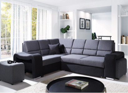 Sofa Schlafsofa Designer Sofa Bettfunktion Bettkasten Ecksofa Couch Sofas Textil