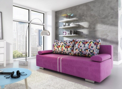 Schlafsofa Stoff Sofa Couch Textil Polster Neu Garnitur Bettfunktion 3 Sitz