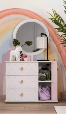 Funktionsbett Komplette Bett Kindermöbel Kinderzimmer Rosa 6tlg Holz