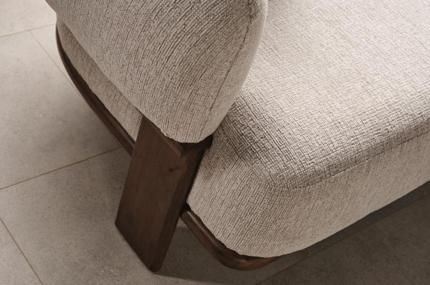 Hellbeige Moderne Sofagarnitur Wohnzimmer 2x Dreisitzer Polster Sofas