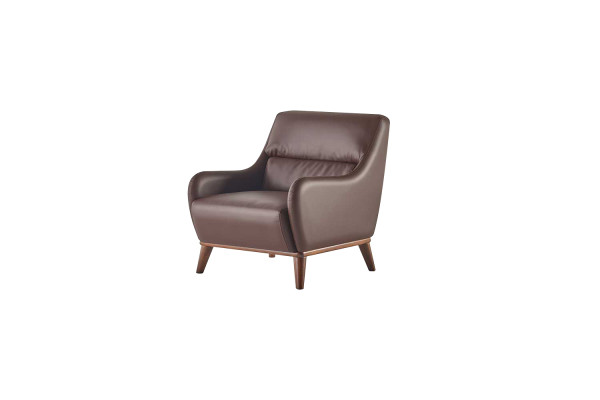 Sitzmöbel 3-Sitzer Sessel Braun Ledersofas Couch Lehnsessel Klassisch