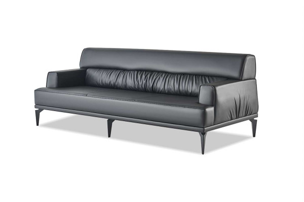 Sofagarnitur Sofas Schwarz Ledersofas Sofa-Set 3-Sitzer 2-Sitzer Sessel