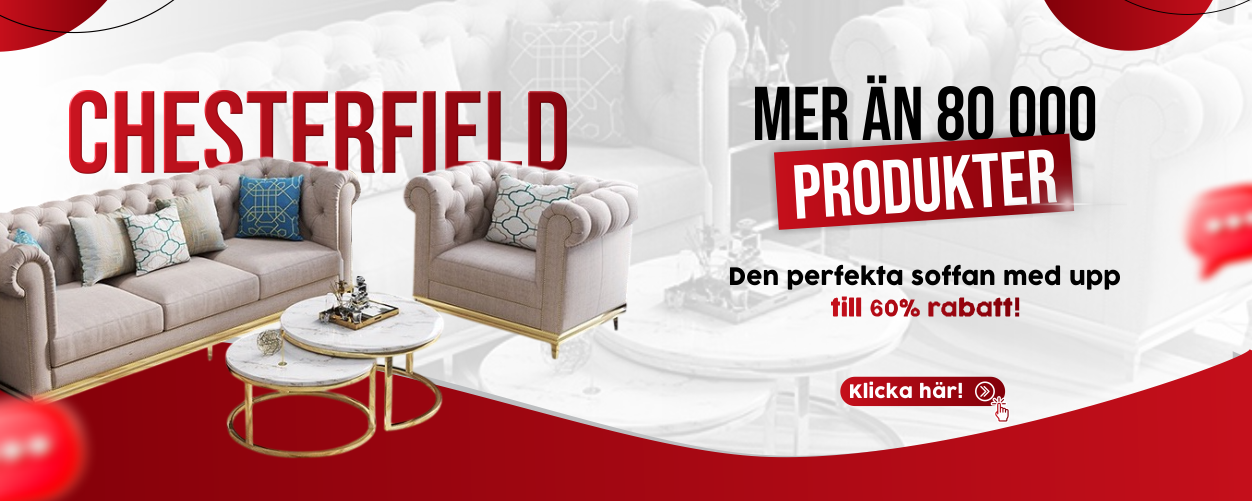 Elegant Chesterfield-möbler av högsta kvalitet