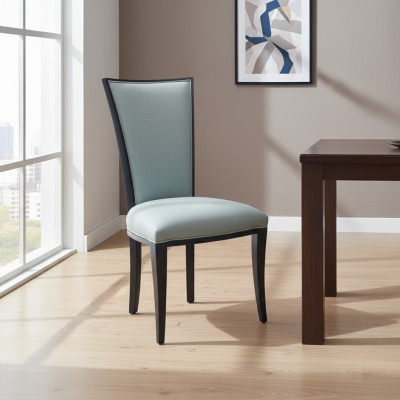 Luxus Design Polster Stuhl Stühle Sitz Lehn Büro Office Esszimmer Holz