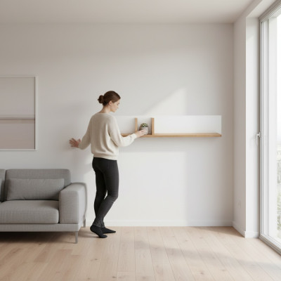 Ablage Hotel Stil Wohnzimmer Wand Regal Bücher Ablagen Schrank Regale Aspen ASP1