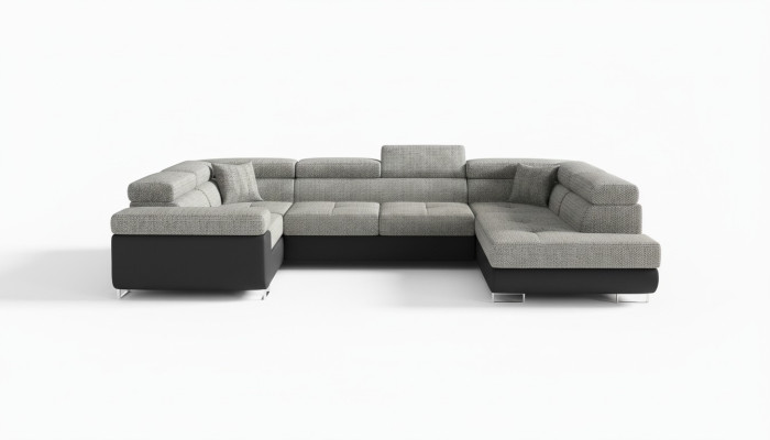 Design Ecksofa Schlafsofa Bettfunktion Couch Leder Polster Textil Sofas Neu 5625