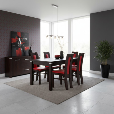 Modernes Esszimmer Tisch Stuhl Set Tische + 6 Stühle Designer Essgarnitur