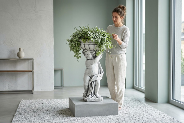 Blumenkübel Pflanz Kübel Dekoration Figur Garten Natur Blumentöpfe Vasen
