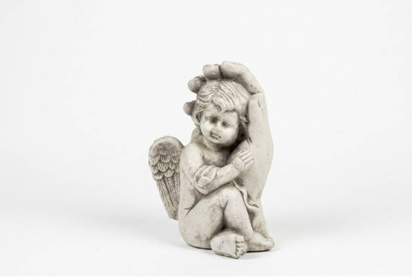 Grabengel Kreuz Grab Deko Grabschmuck Dekoration Klassisch Stein Statue
