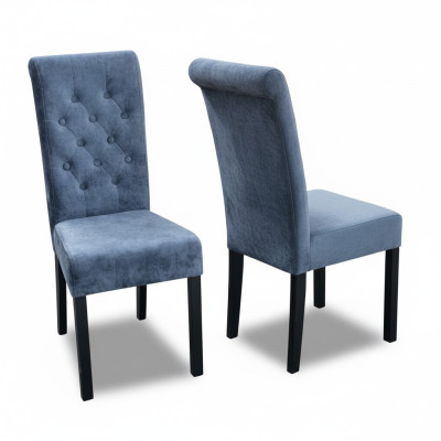 Exklusive x8 Blaue Chesterfield Sitzer Designer Stuhlgruppe Textil Sessel